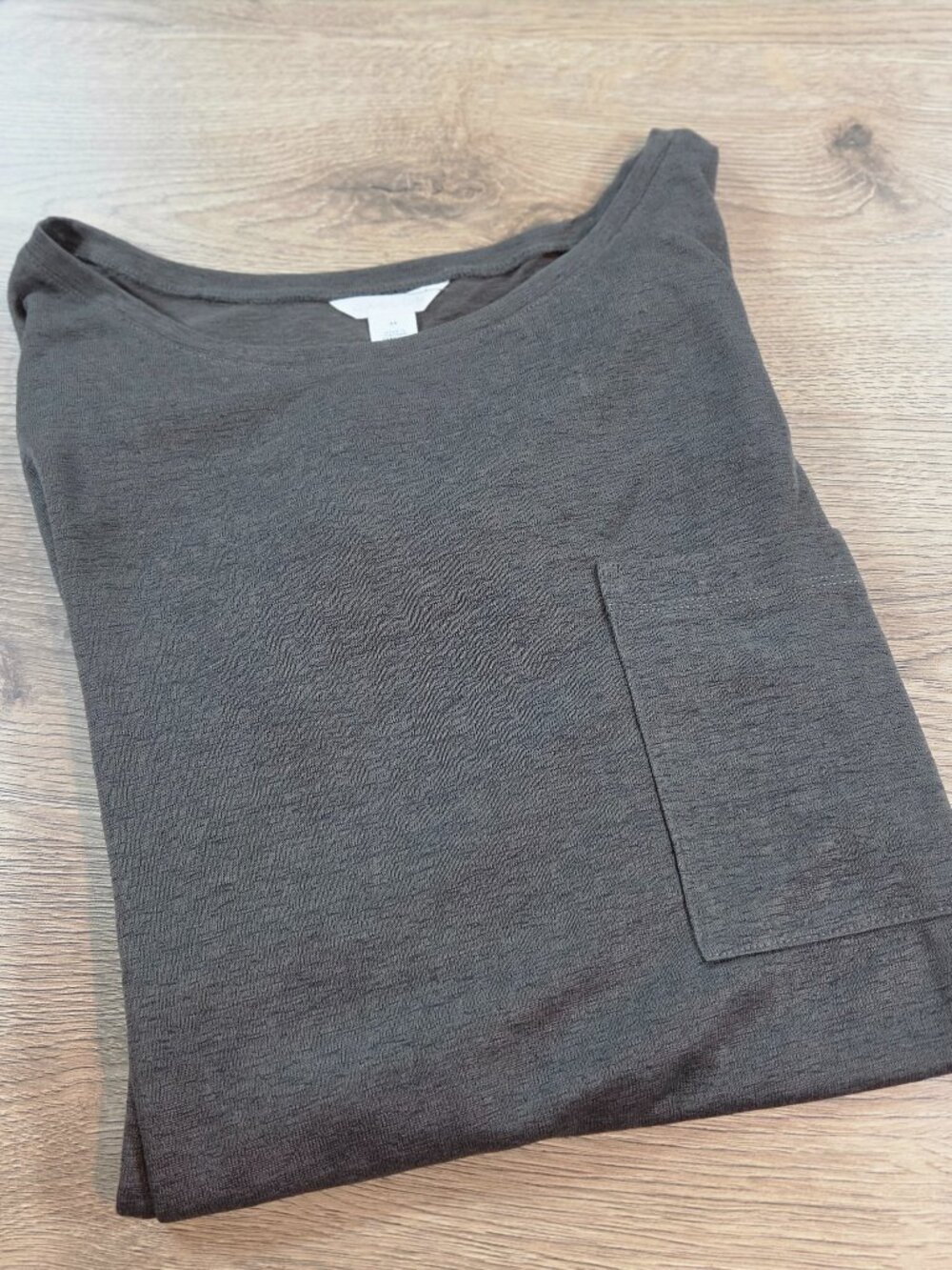 Caslon 3X Grey Lightweight Knit Pocket Shirt Short Sleeve Scoop Neck NWT